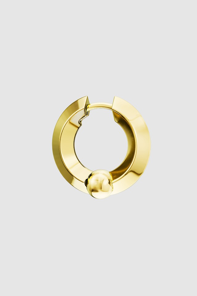 Large Ball Joint Hoop Gold Vermeil