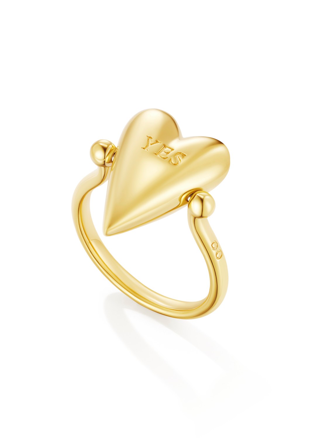 Heart of Avgvst Flip Ring Gold Vermeil