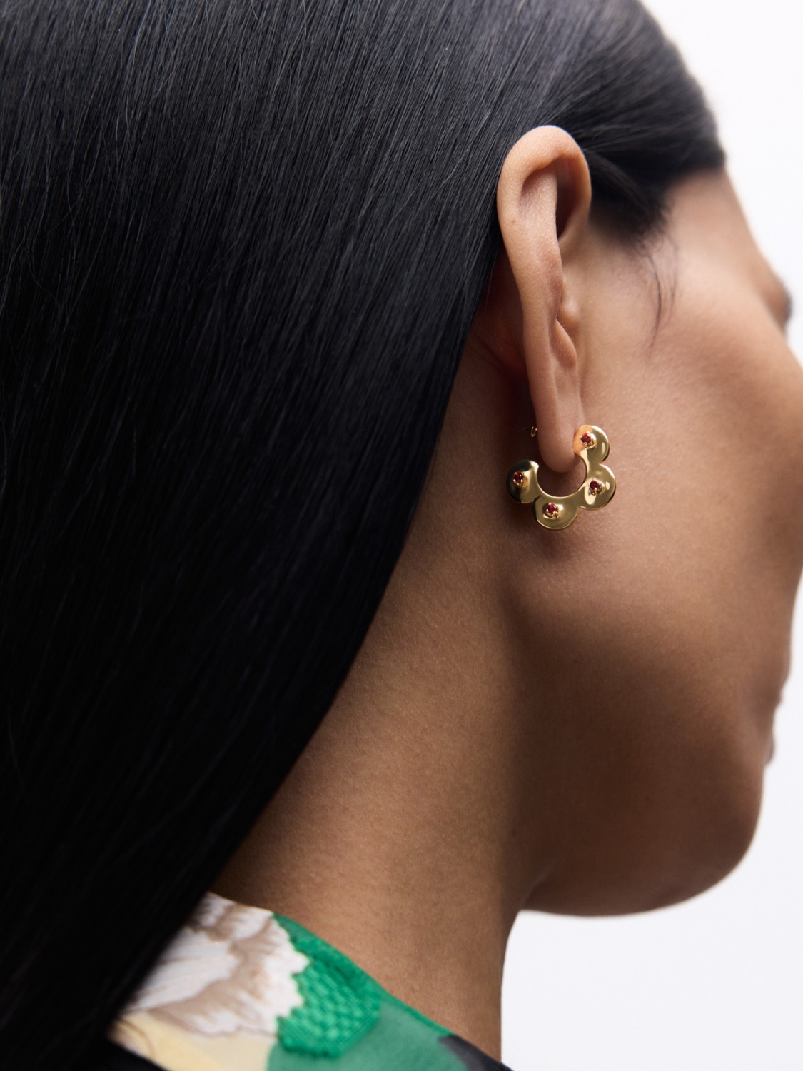Avgvst x J.Kim Pierced Embrace Earrings Gold Vermeil