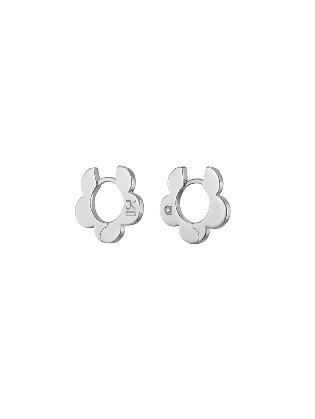 Avgvst x J.Kim Small Embrace Petal Hoops in White Gold