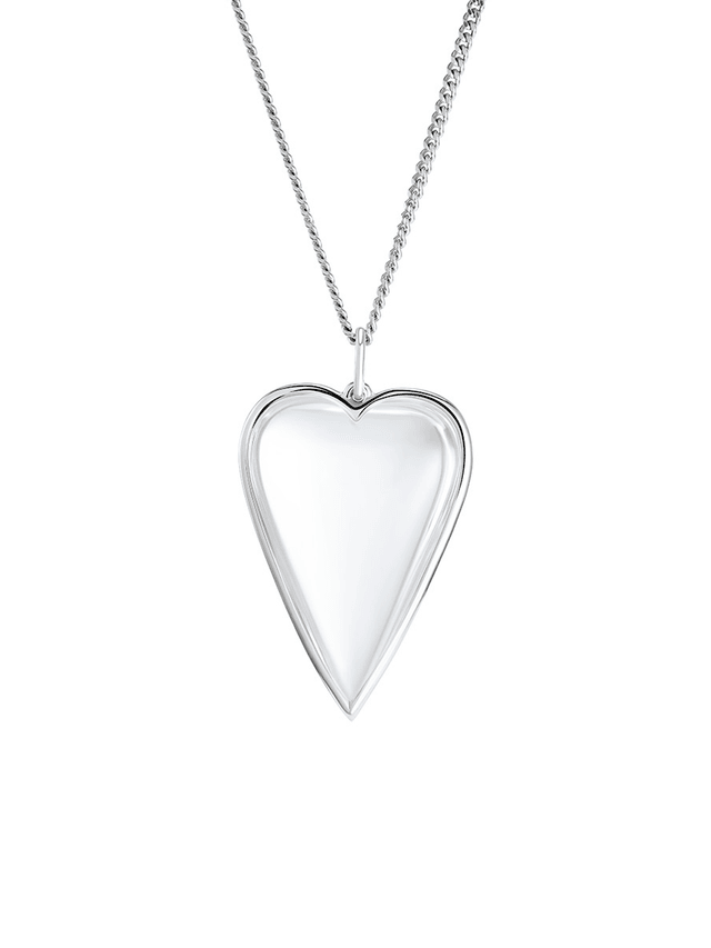 Rock Crystal Heart Pendant Necklace