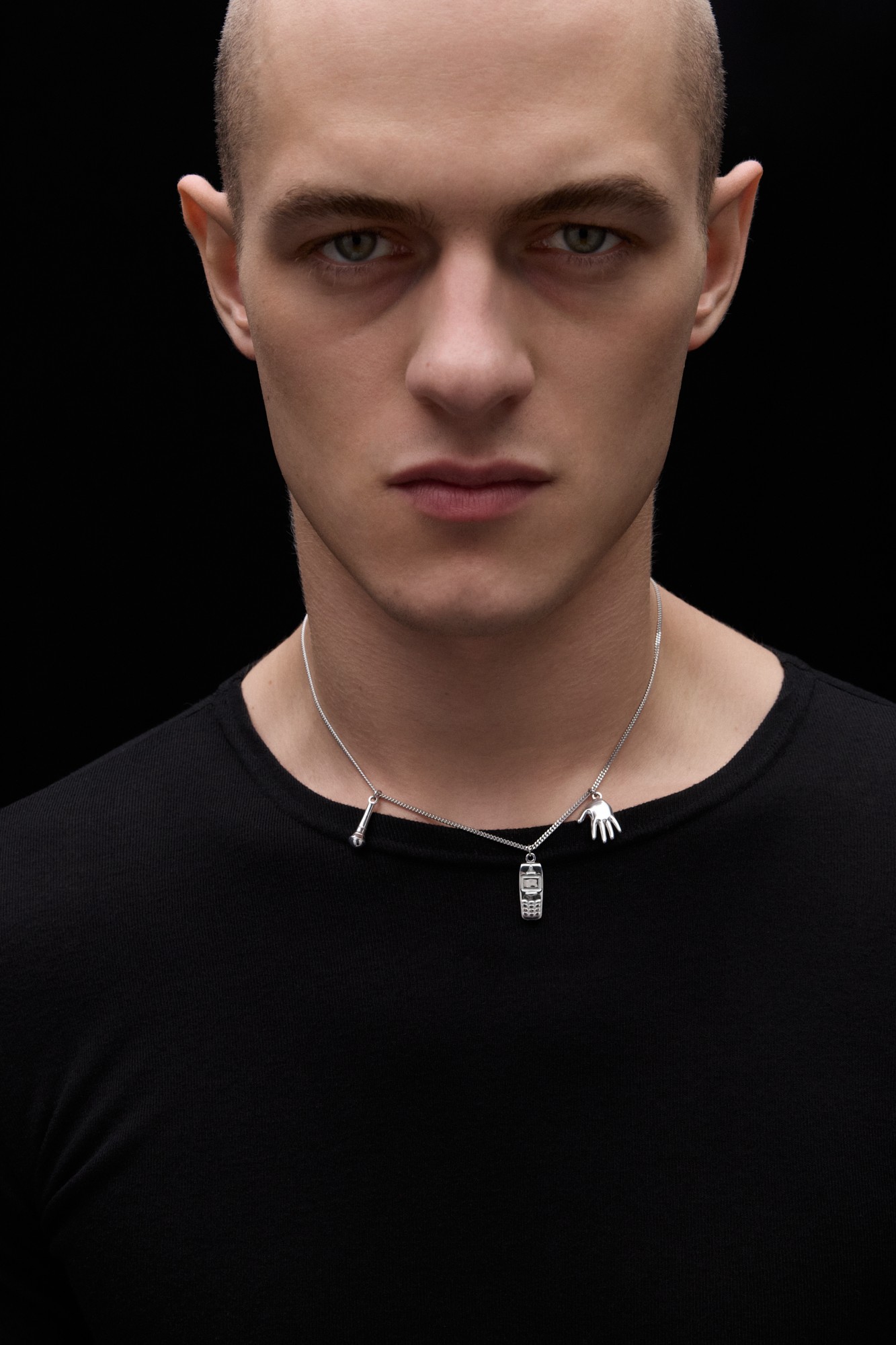 Avgvst x Crosby Studios Mic - Old Phone - Hand Necklace