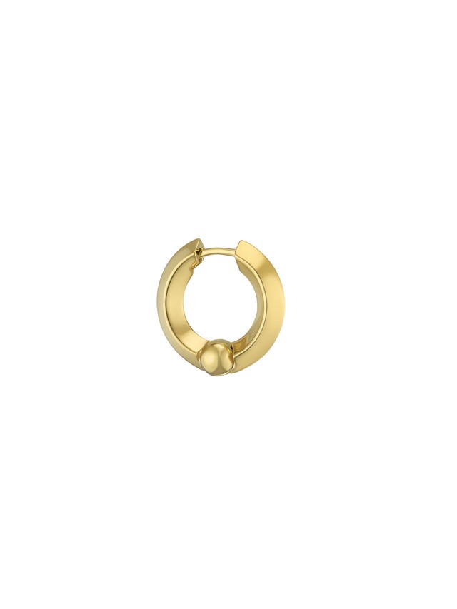 Large Ball Joint Hoop Gold Vermeil