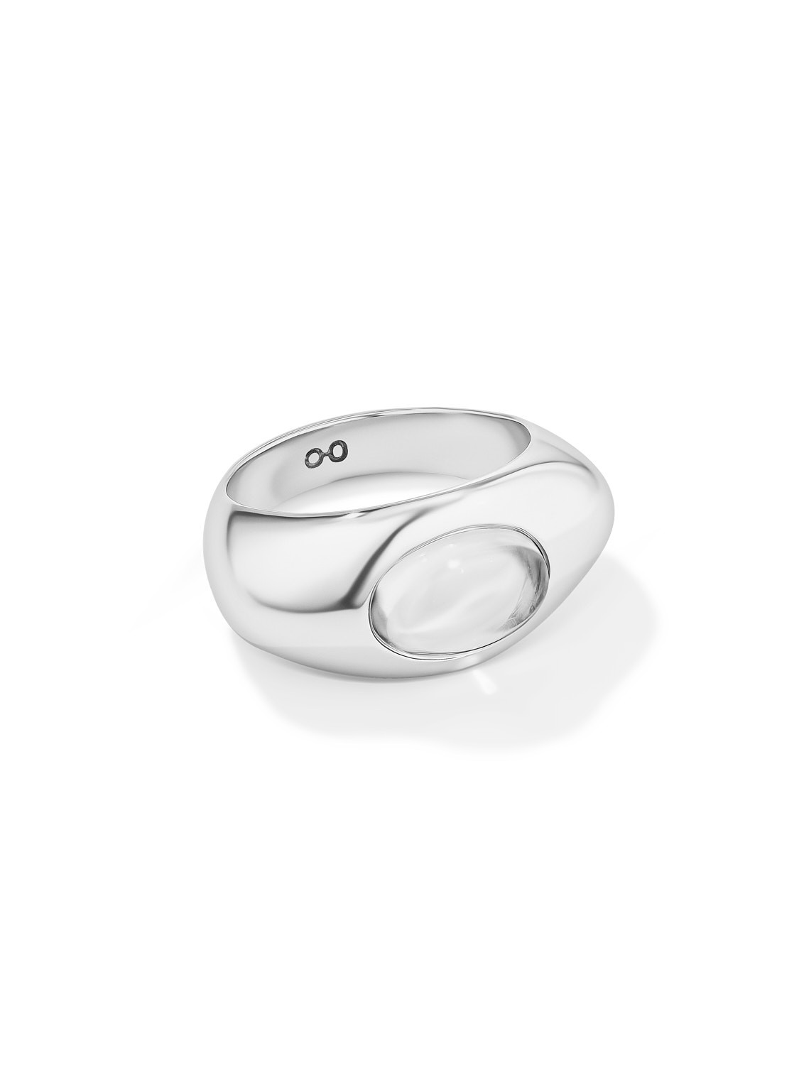 Rock Crystal Pebble Ring