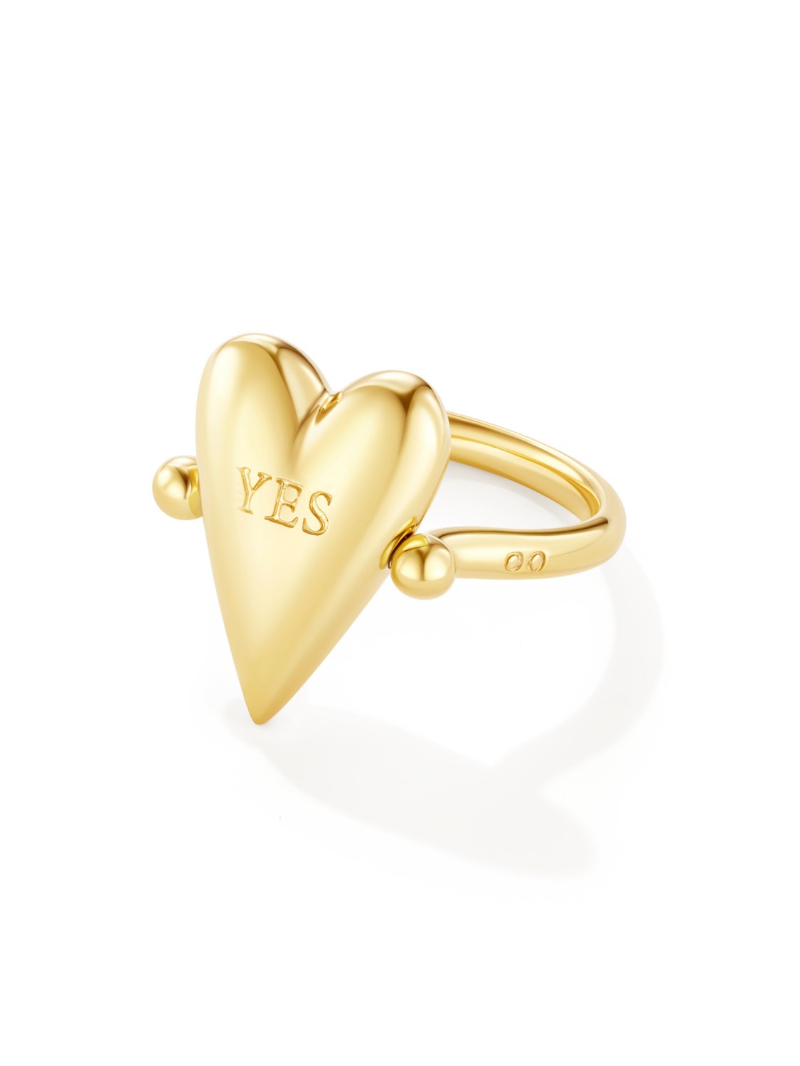 Heart of Avgvst Flip Ring Gold Vermeil