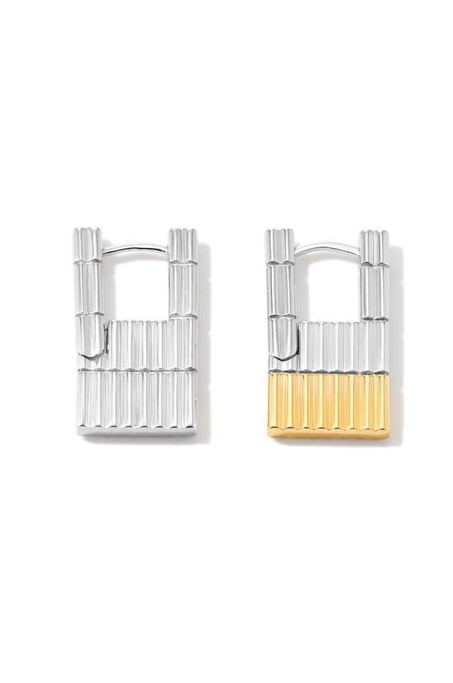 Bicolour Beads Console Earrings