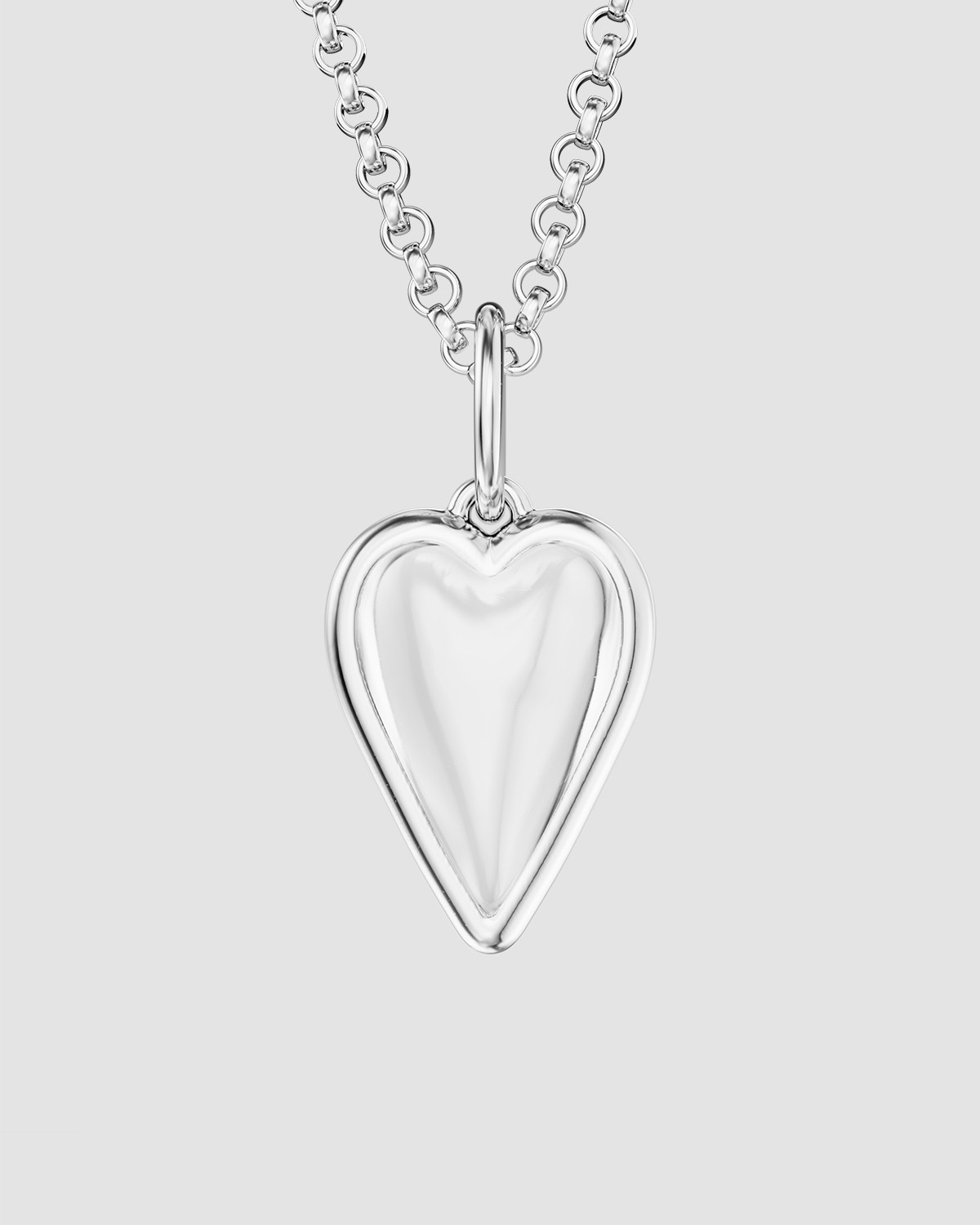 Small Rock Crystal Heart Pendant Necklace