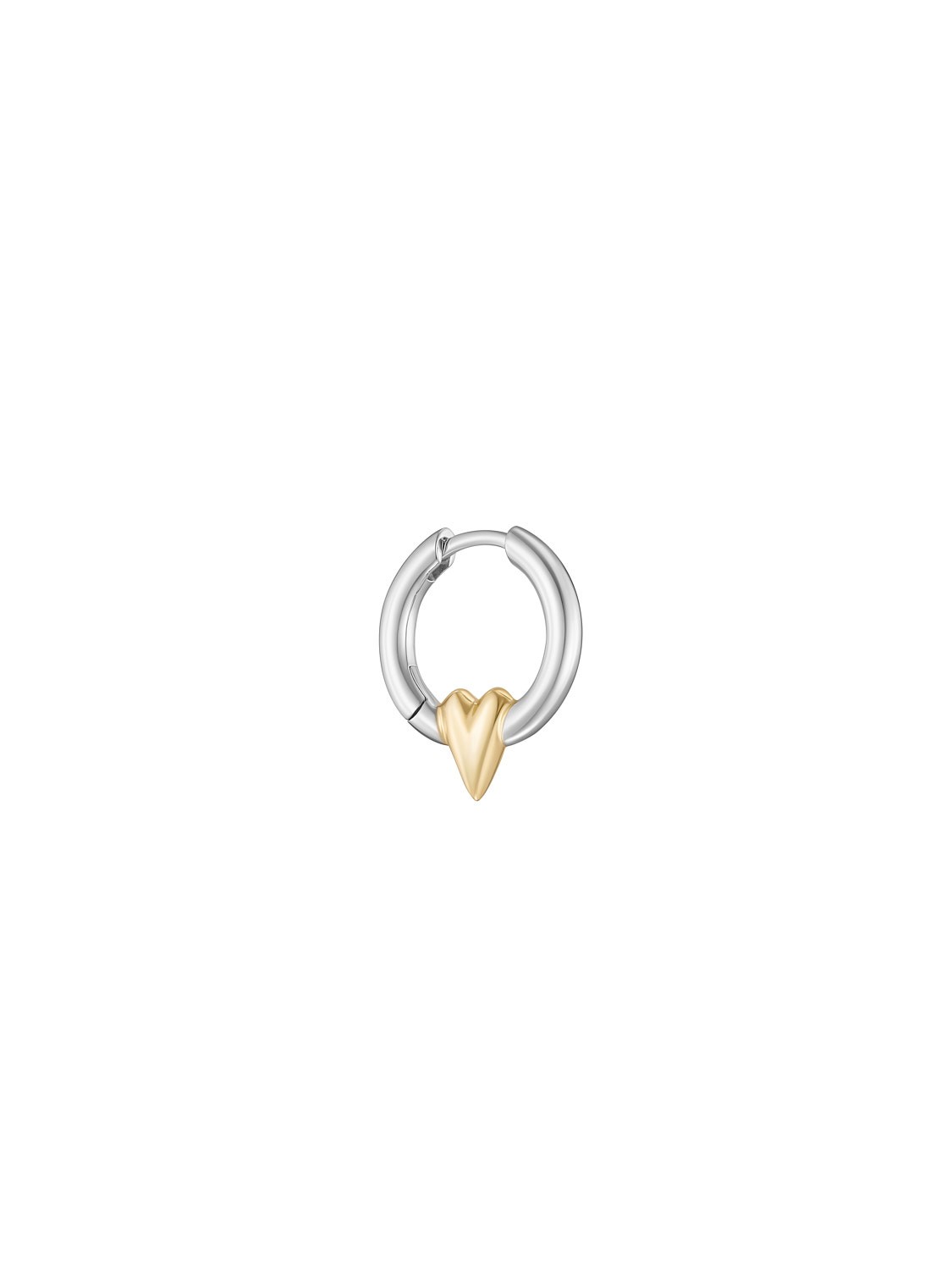 Double Gold Heart Hoop