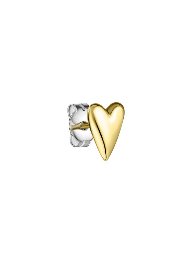 Little Heart Single Stud Gold Vermeil