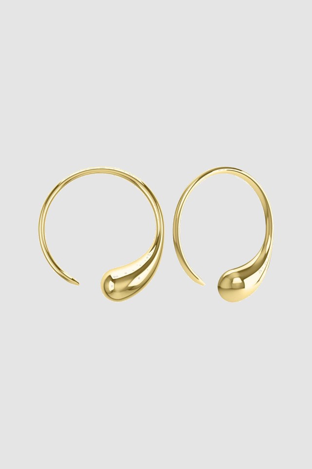 Drop cc-earrings Gold Vermeil