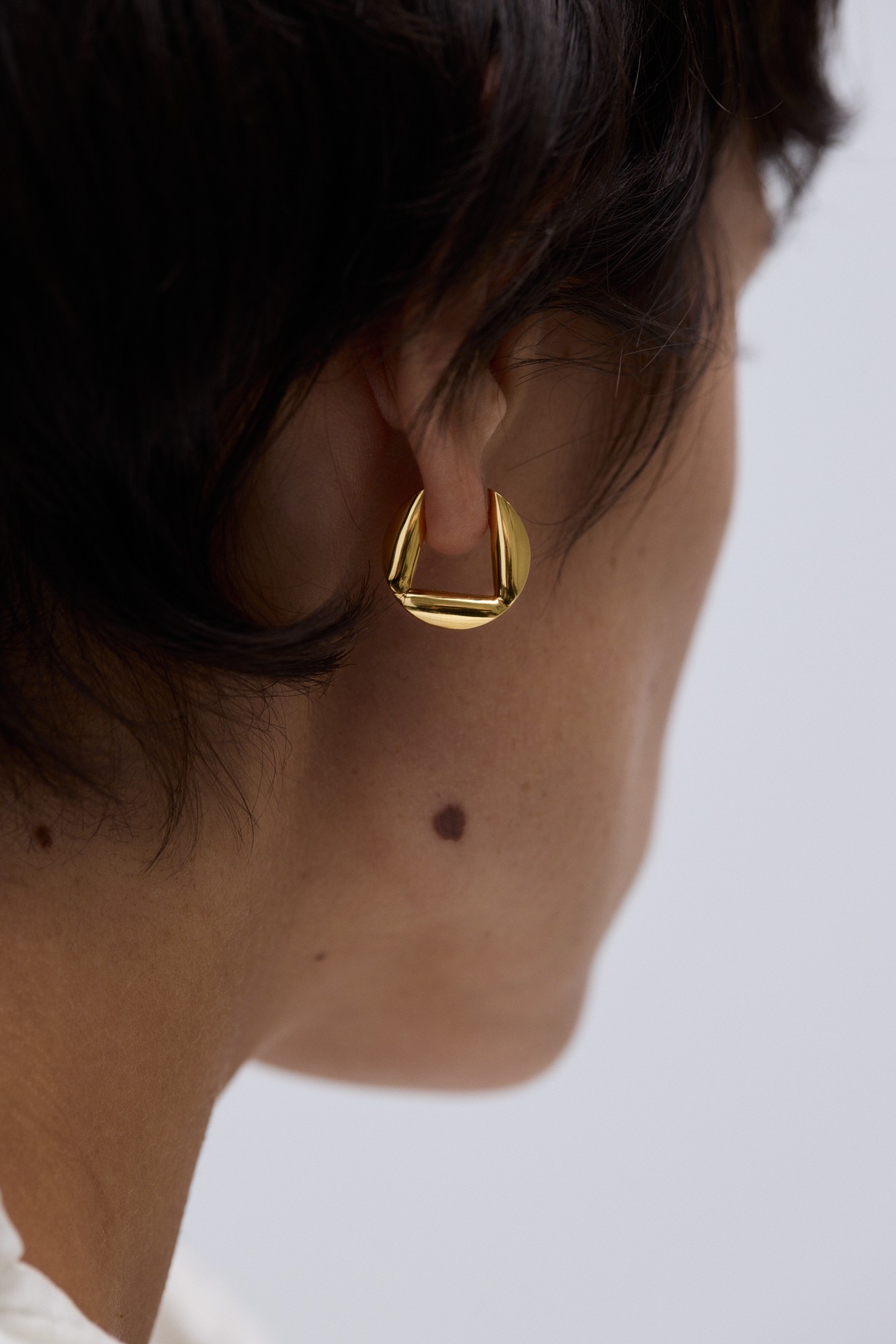 Third Contact Hoop Gold Vermeil