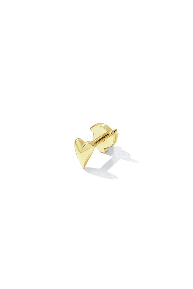 Teeny Heart Stud In Yellow Gold