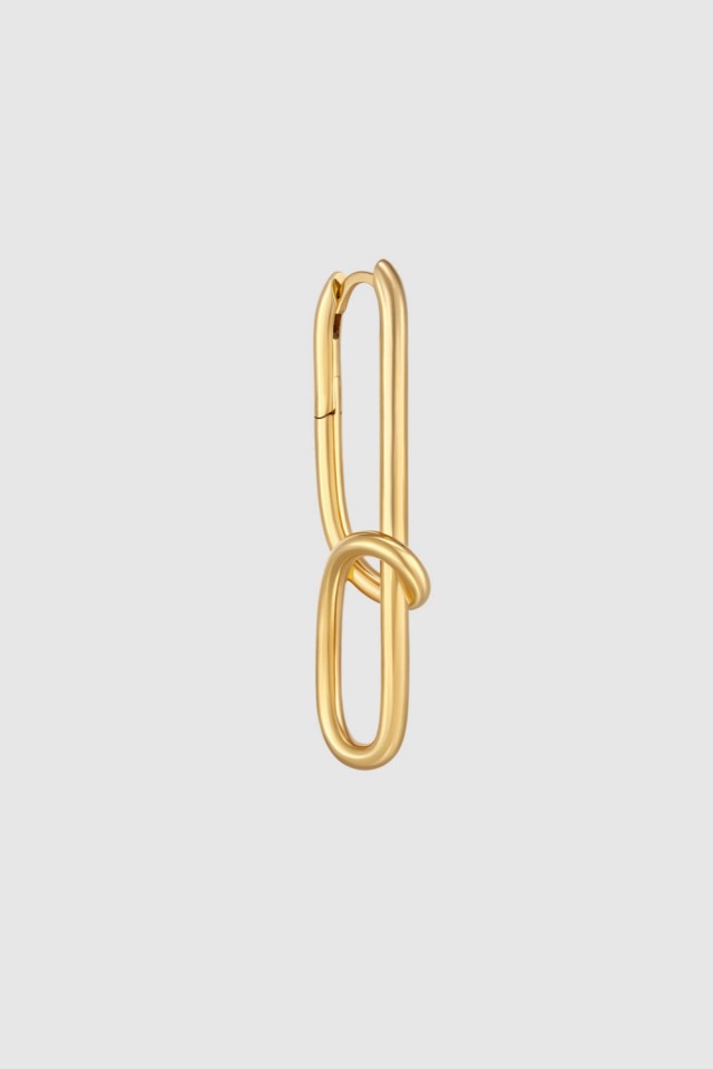 Rope Single Earring Gold Vermeil