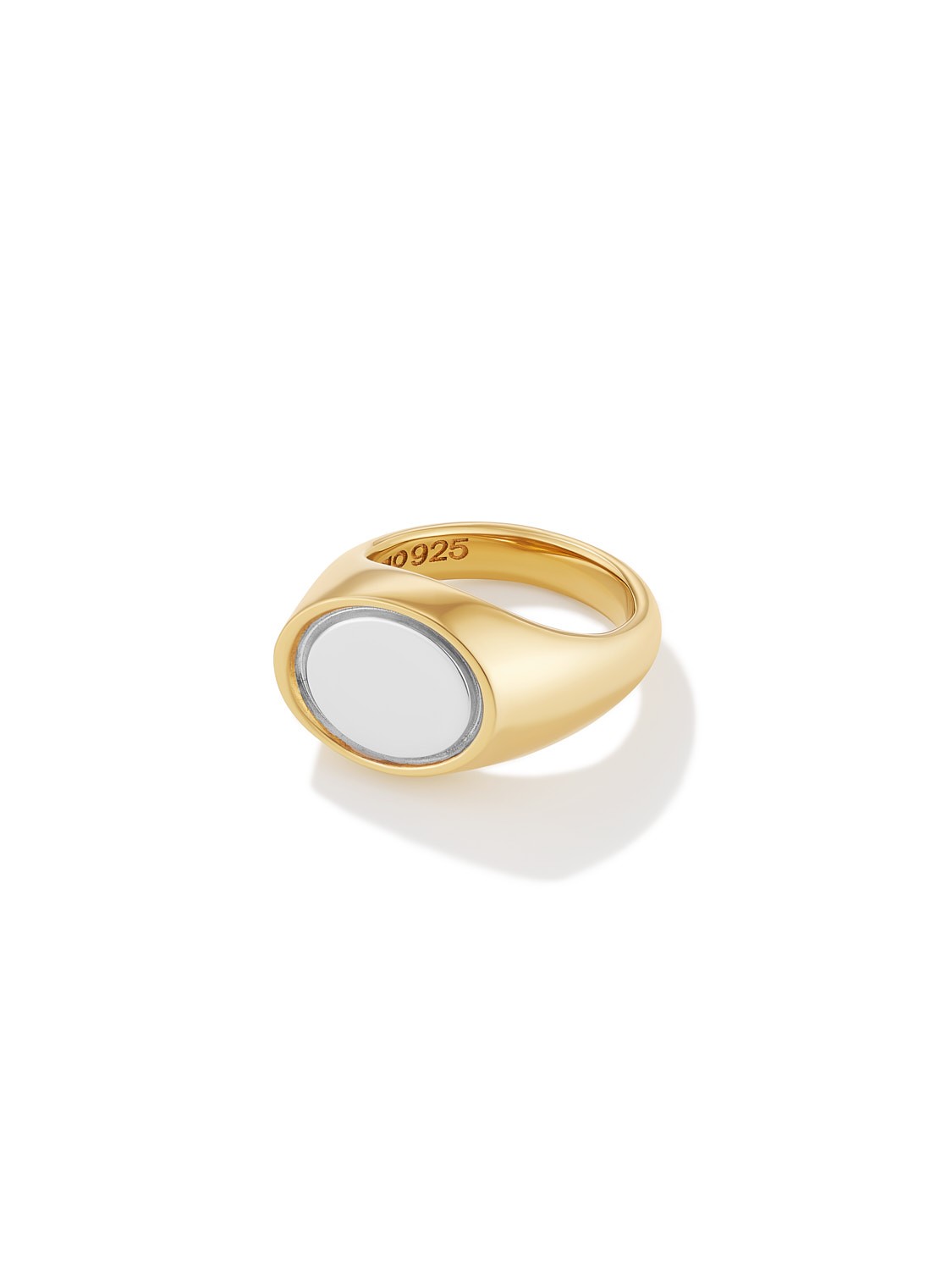 Stem Cut Signet Gold Vermeil
