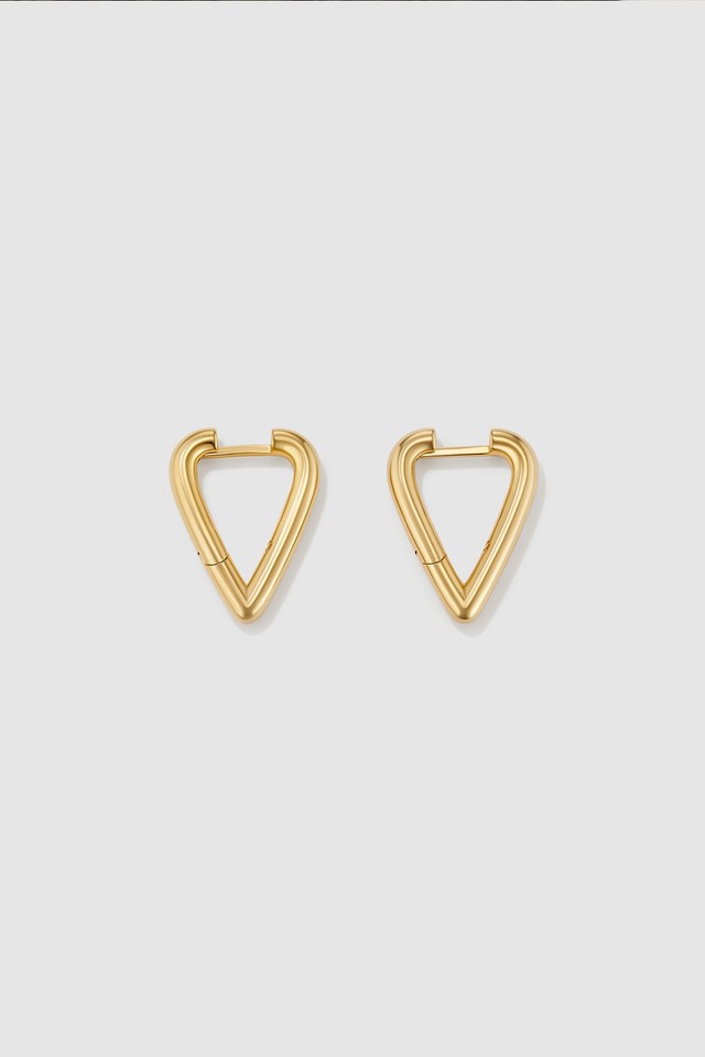 Heart Hoops Gold Vermeil