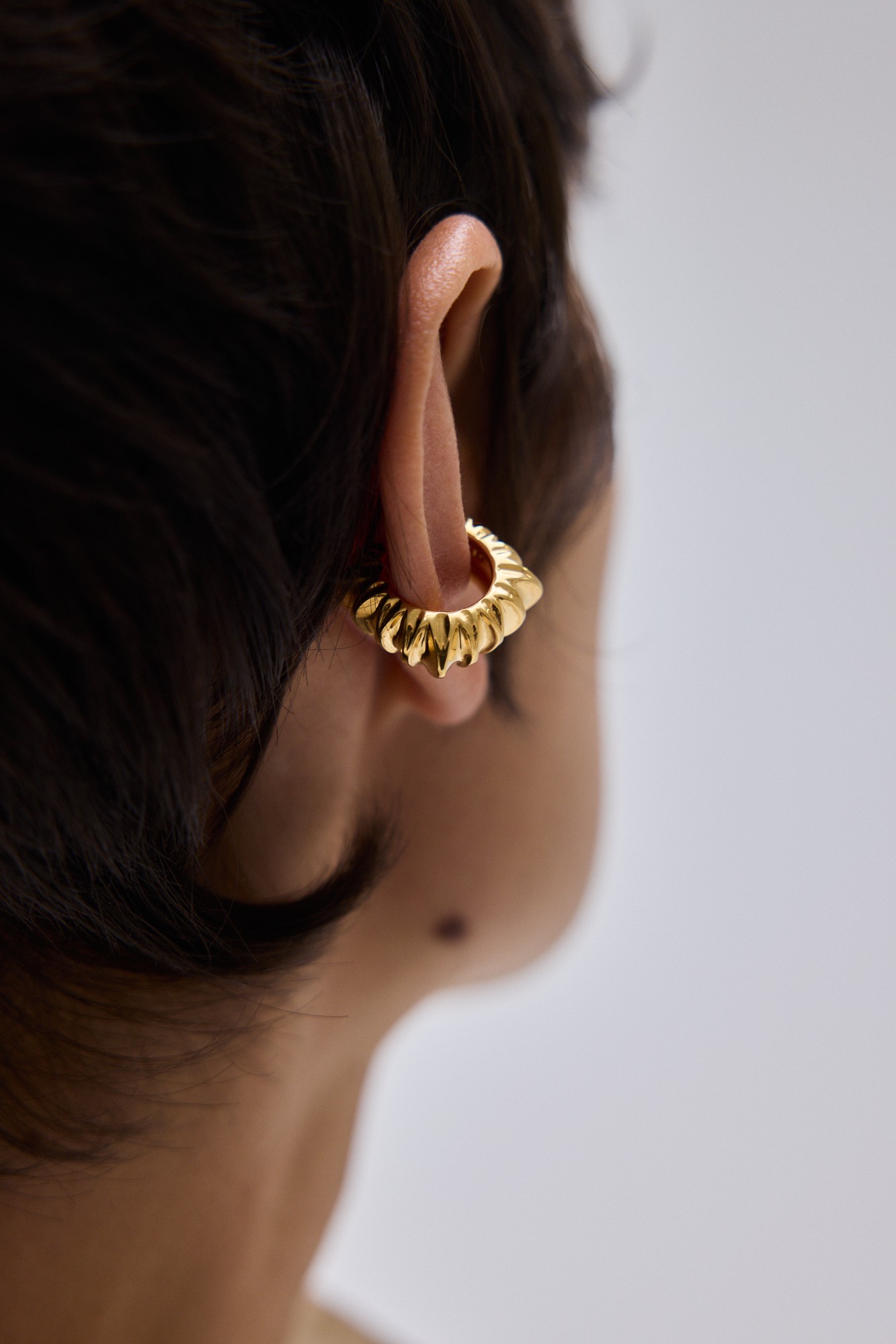 Warp Earcuff Gold Vermeil