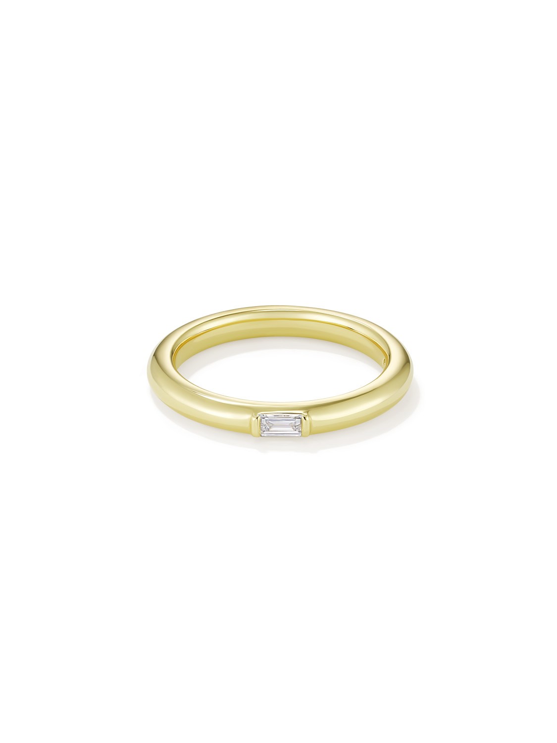 That One Ring with a Baguette in Yellow Gold