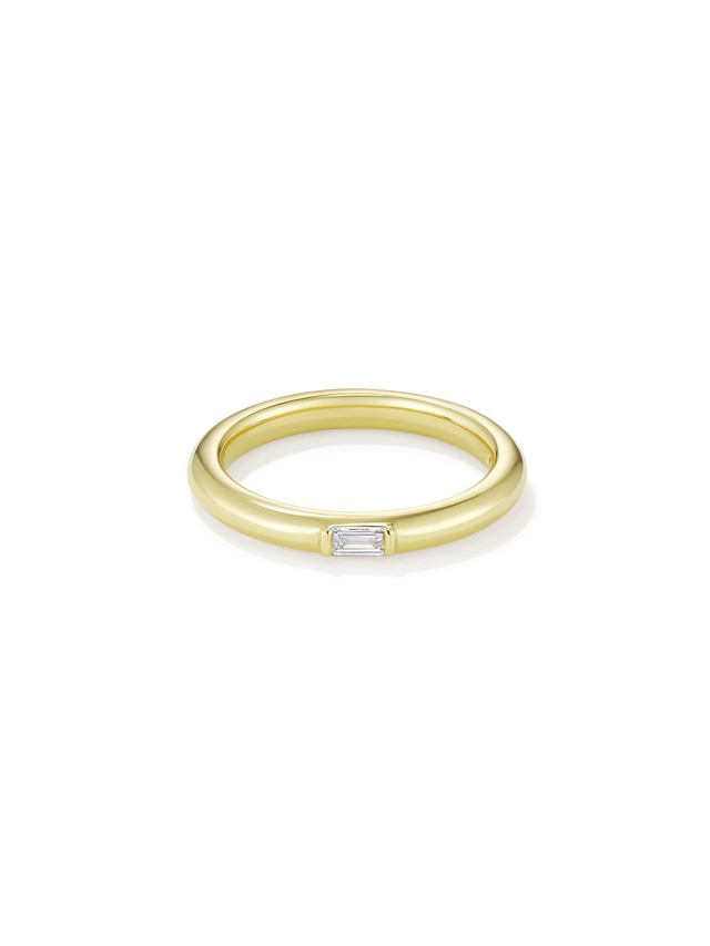 That One Ring with a Baguette in Yellow Gold