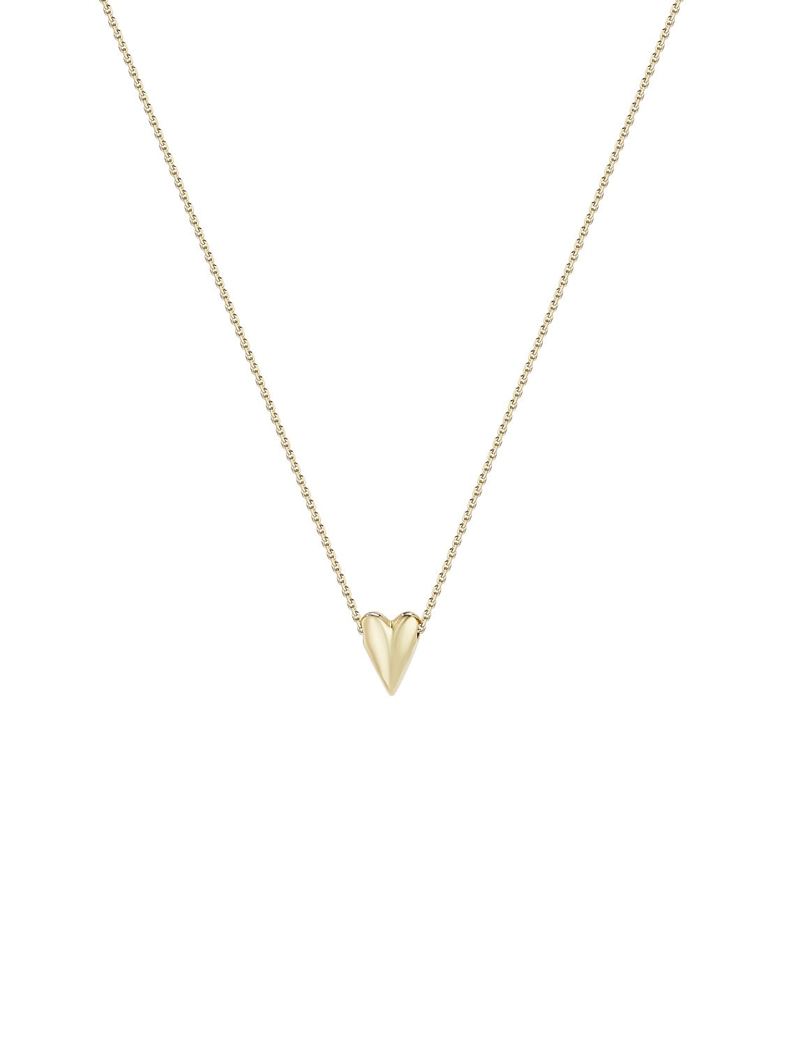 Teeny Heart Necklace Yellow Gold