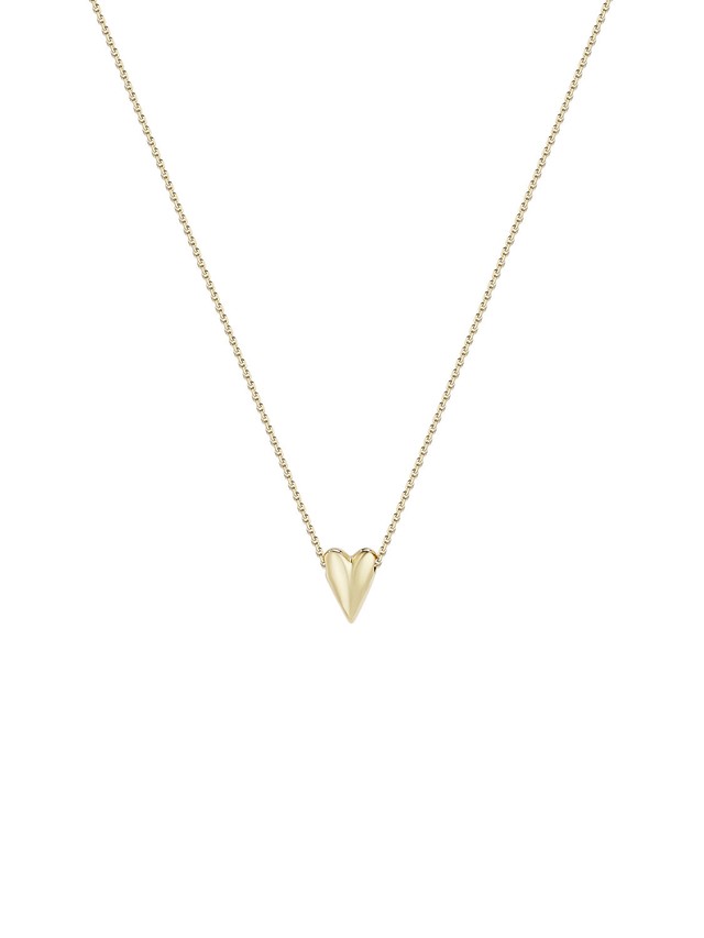 Teeny Heart Necklace in Yellow Gold