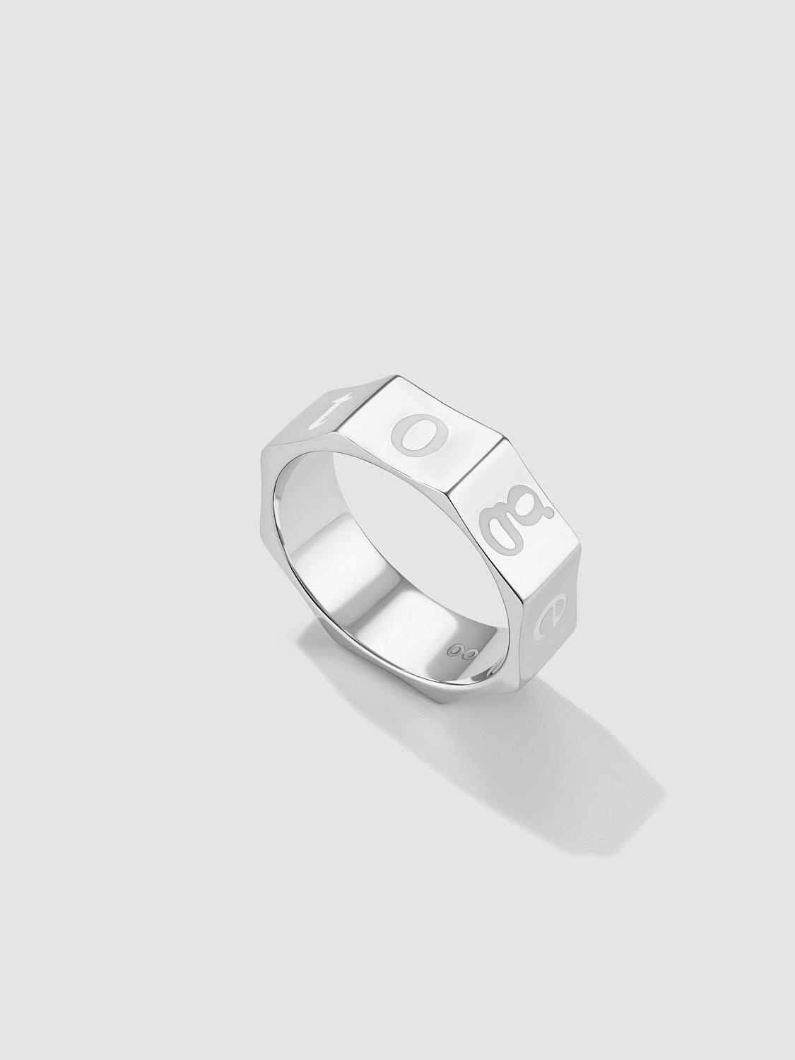Together Ring with White Enamel