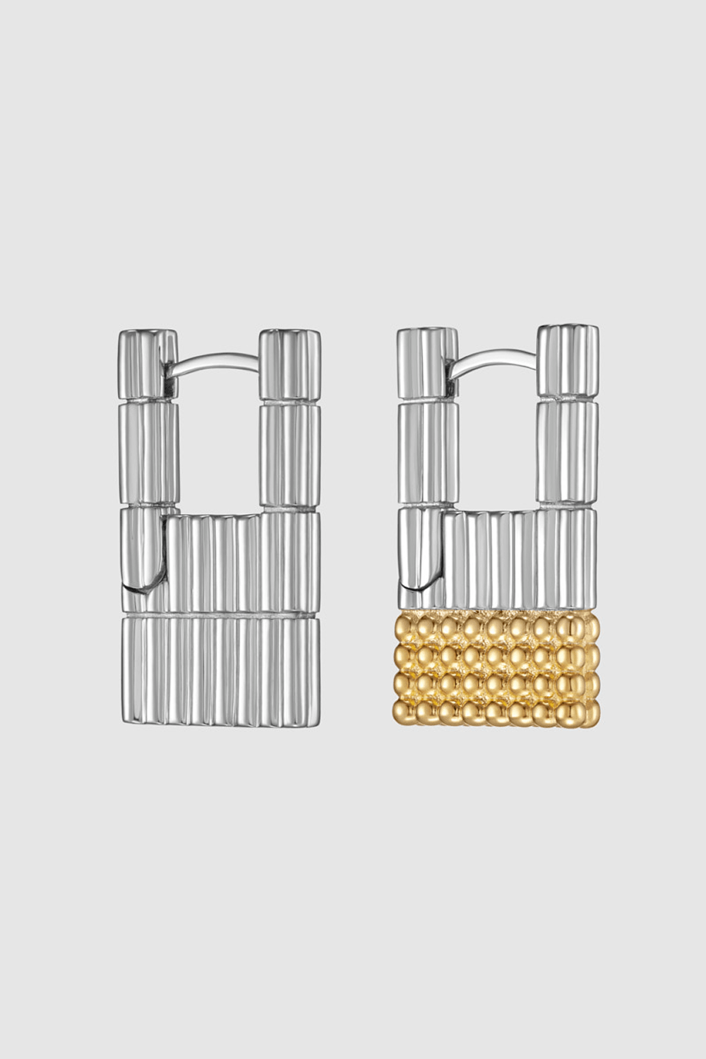 Bicolour Mixed Bead Console Earrings