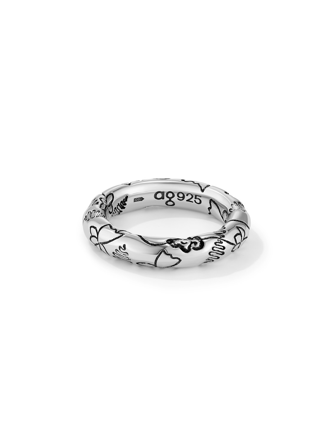 Black Millefleurs Ring