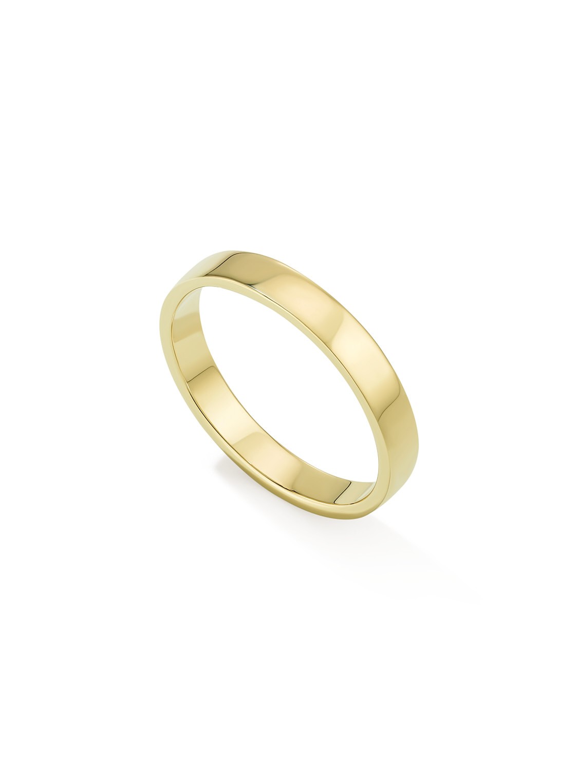 Thin Ribbon Band in Yellow Gold