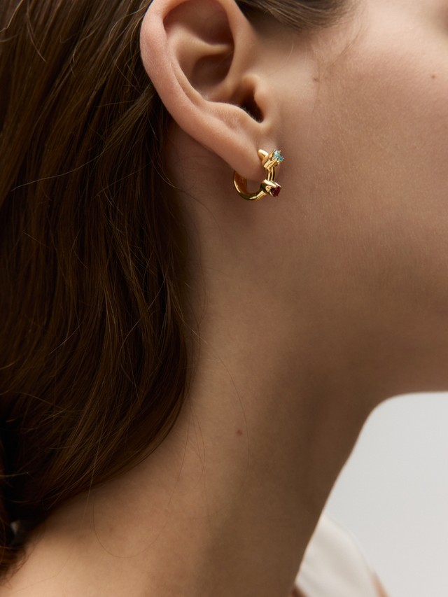 Avgvst x J.Kim Dual Tube Hoops Gold Vermeil