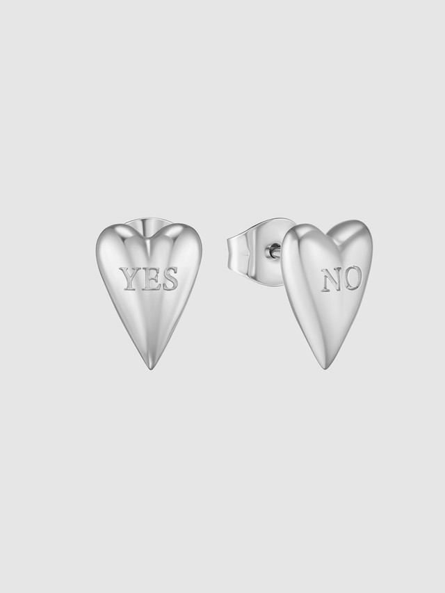 Yes-no Heart Studs