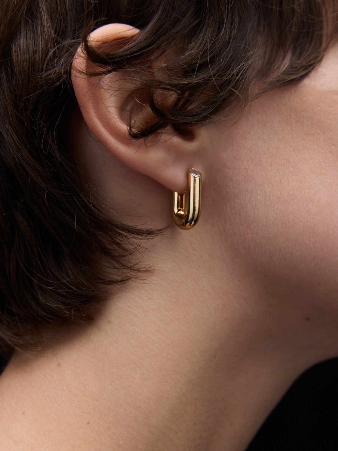 Stem Cut U-Earring Gold Vermeil