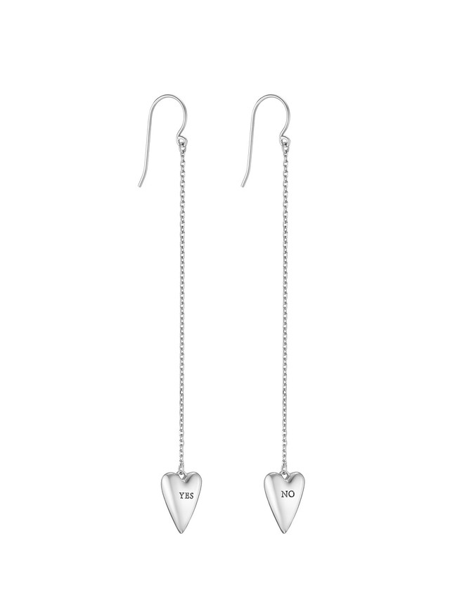 Yes-no Heart Earrings