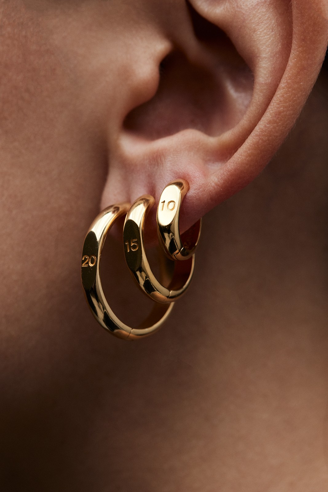 15 mm Diameter Hoop Gold Vermeil