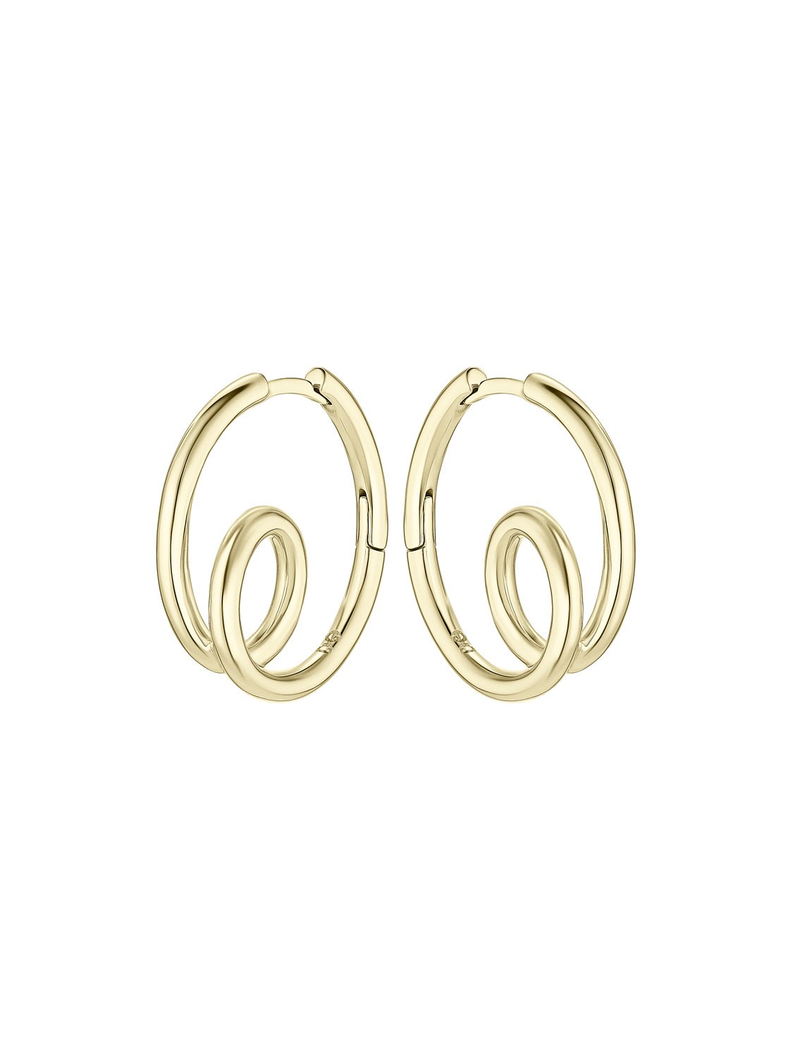 Cord Hoops Gold Vermeil