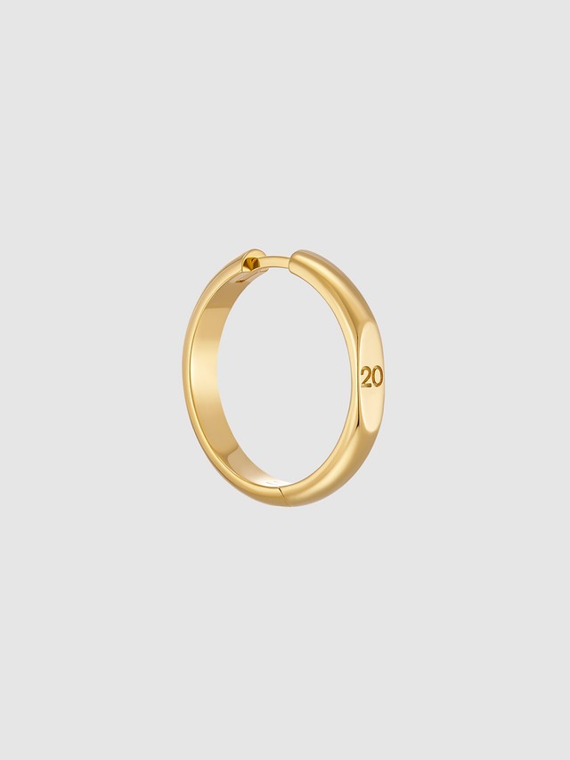 20 mm Diameter Hoop Gold Vermeil