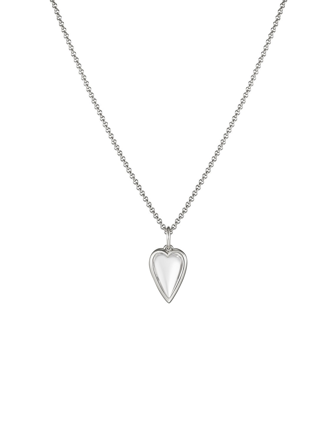 Small Rock Crystal Heart Pendant Necklace