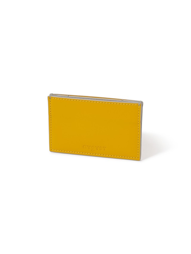 Yellow Leather Cardholder