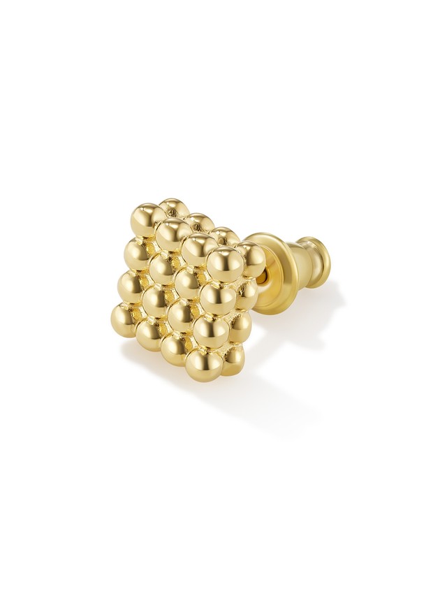 Beads Console Stud Gold Vermeil