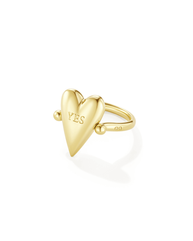 Heart of Avgvst Flip Ring Gold Vermeil