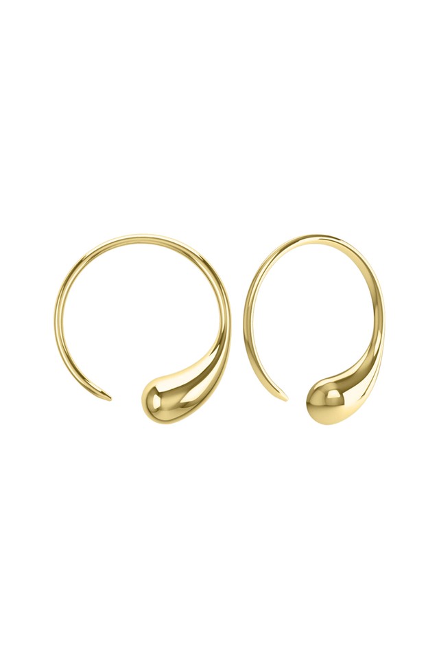 Drop cc-earrings Gold Vermeil