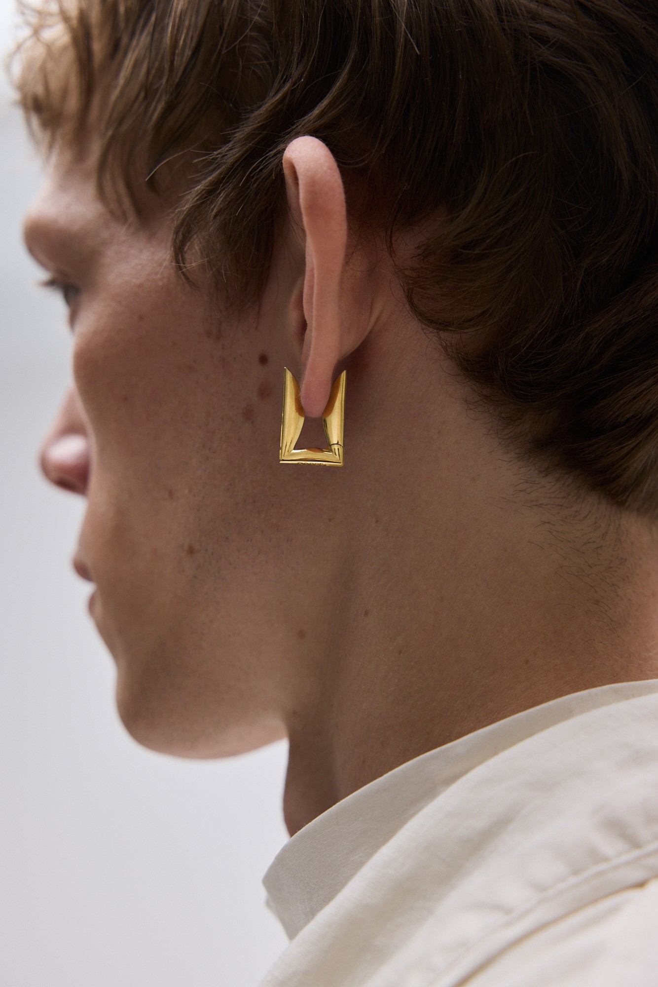 Second Contact Earrings Gold Vermeil