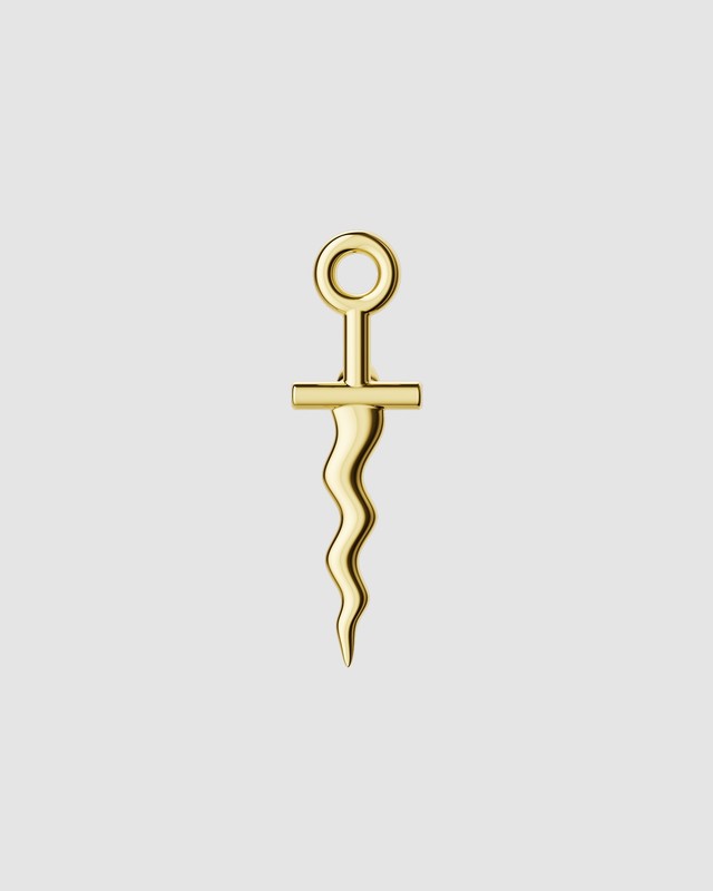 Big Dagger Stud Gold Vermeil