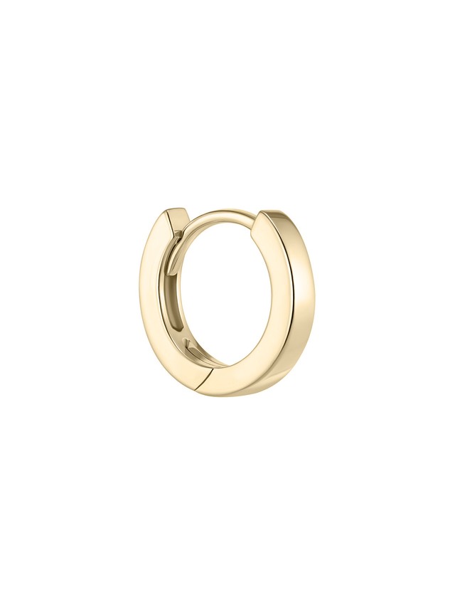 Flat Hoop in Yellow Gold