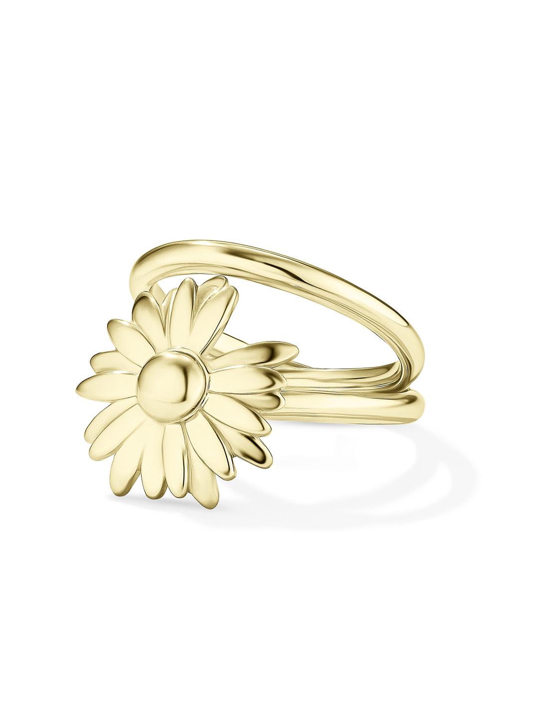 Daisy Spinner Ring In Yellow Gold
