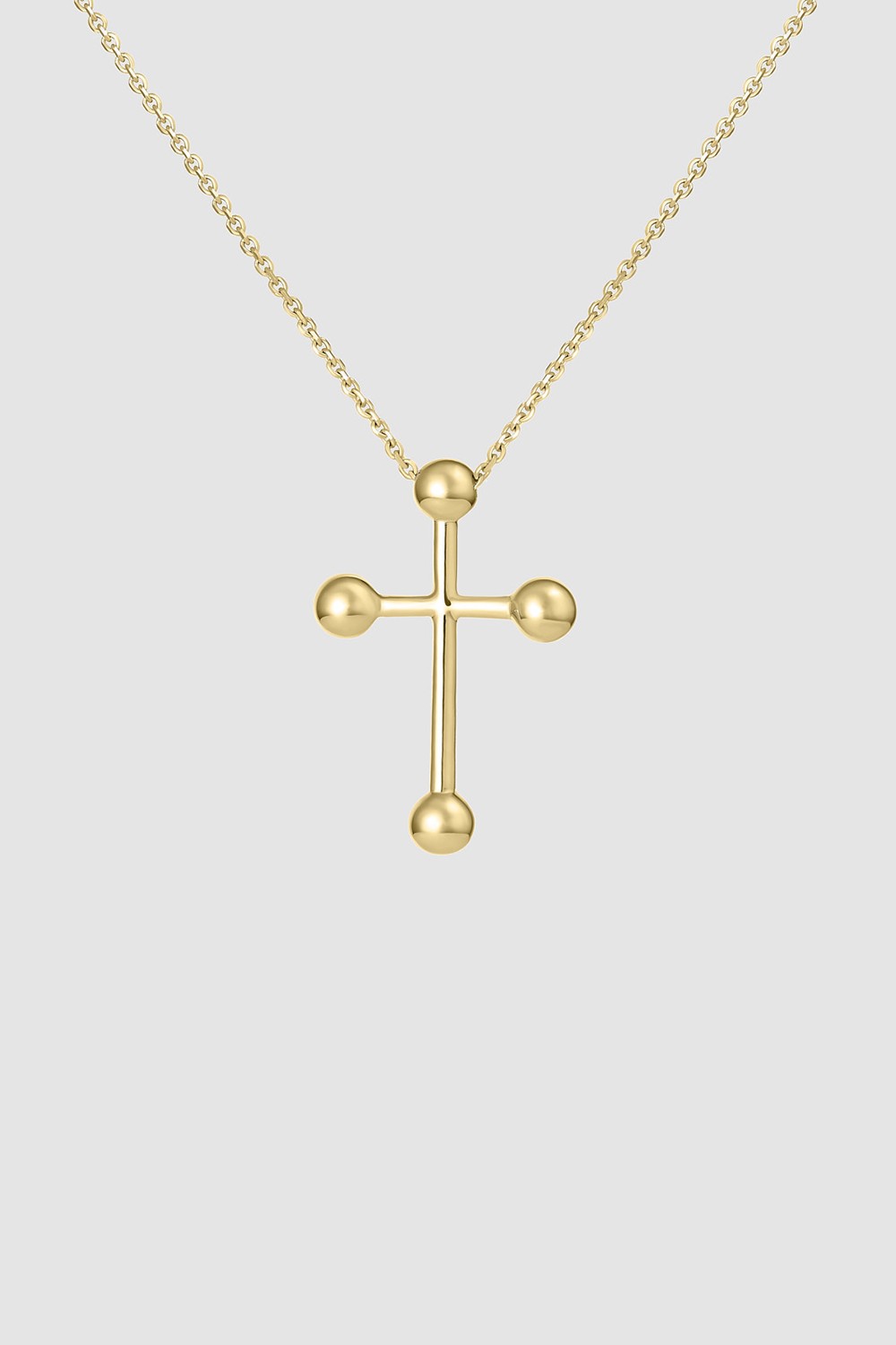 Heraldic Cross Pendant Necklace Gold-plated