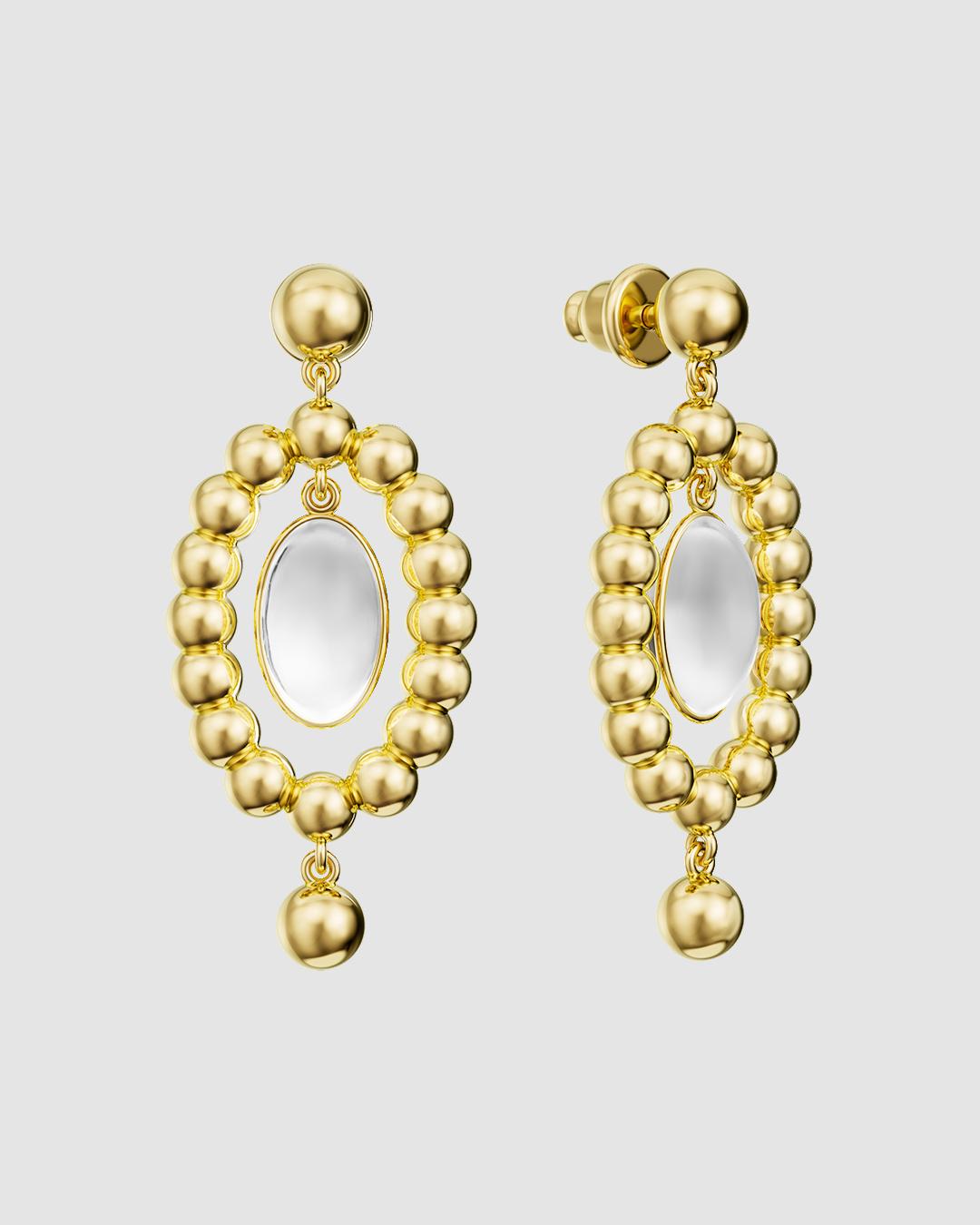 Soiree Drop Earrings With Gold Plating