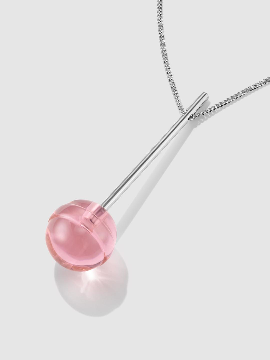 Strawberry Lollipop Pendant Necklace