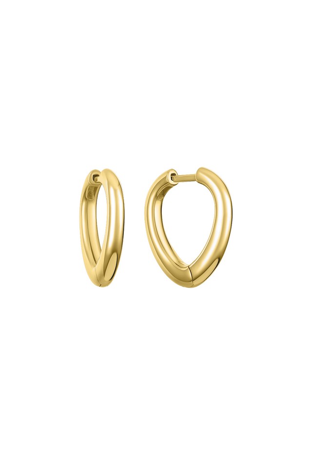 Shield-shaped Mini Hoops Gold Vermeil