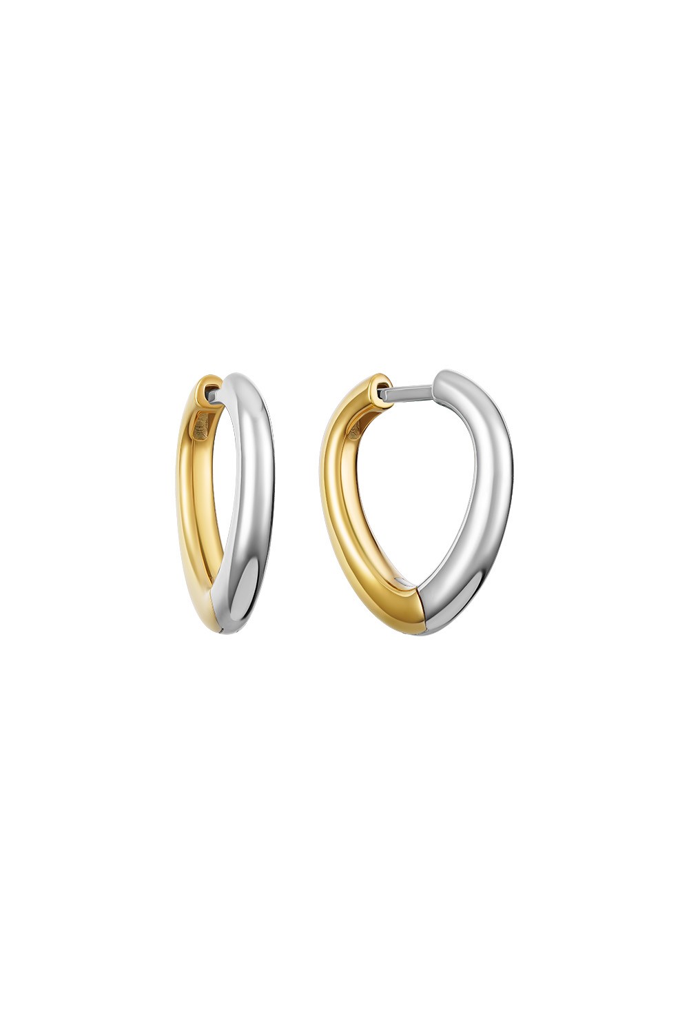 Shield-shaped Mini Hoops Two-sided