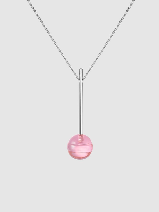 Strawberry Lollipop Pendant Necklace